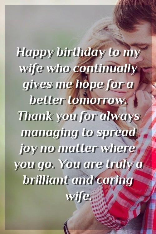 sincere birthday wishes for wife